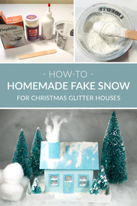 How to Make Homemade Fake Snow for Christmas Glitter Houses