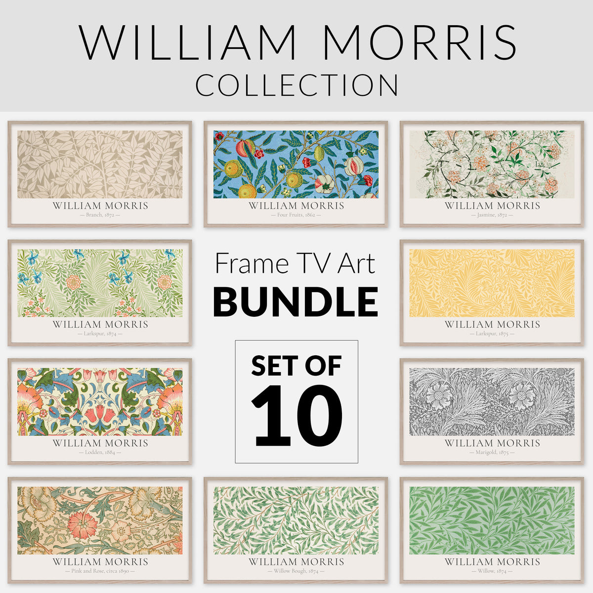 William Morris - Beige Branch Poster - Morris branch art