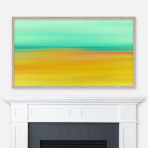 Gradient Painting No.12 - Samsung Frame TV Art 4K - Mint Green Teal Ochre Mustard Yellow - Abstract Minimalist Boho Modern - Digital Download