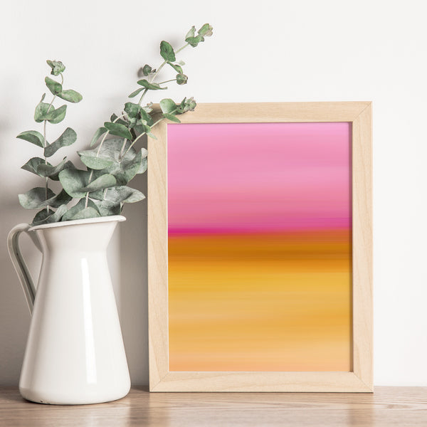 Gradient Painting No.13 - Printable Wall Art - Mauve Pink Magenta Ochre Yellow - Colorful Abstract Minimalist Boho Modern - Digital Download