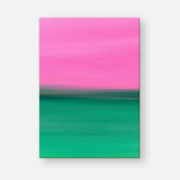 Gradient Painting No.16 - Printable Wall Art - Hot Pink and Green Aesthetic Decor - Colorful Abstract Minimalist Modern - Digital Download