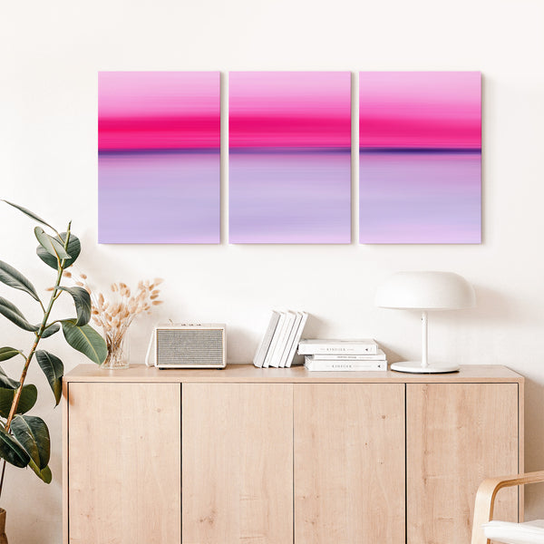 Set of 3 - Gradient Paintings No.5 - Magenta Pink Purple Lavender - Abstract Modern Minimalist Printable Wall Art - Digital Download