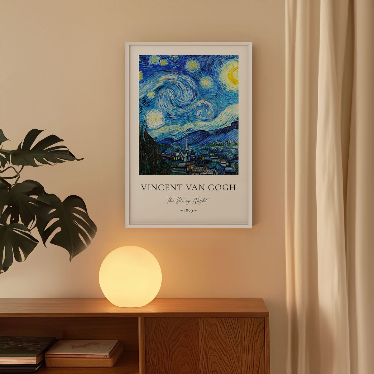 Vincent Van Gogh Painting - The Starry Night - Printable Wall Art - Di ...