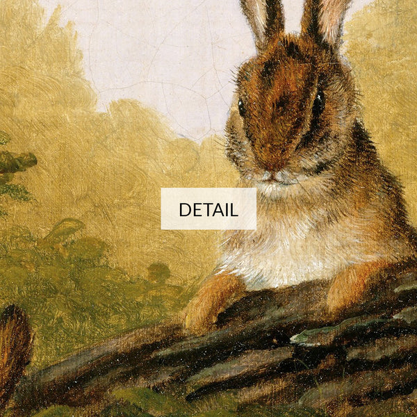 Arthur Fitzwilliam Tait Vintage Wildlife Animal Painting - Rabbits on a Log - Samsung Frame TV Art 4K - Digital Download