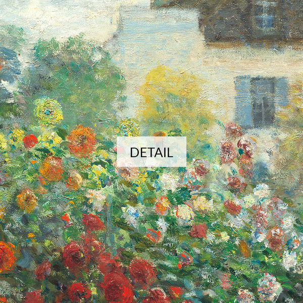 Claude Monet Painting - The Artist's Garden in Argenteuil - Samsung Frame TV Art - Digital Download - Floral Summer Cottage Landscape