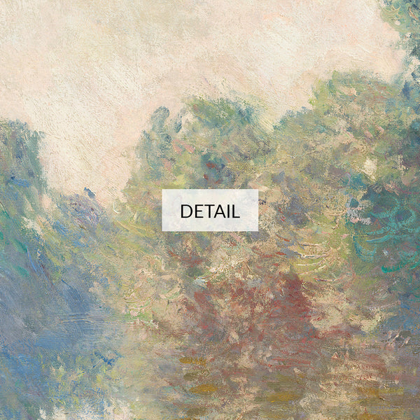 Claude Monet Painting - The Seine at Giverny - Samsung Frame TV Art - Digital Download - Foggy Trees & River Country Landscape