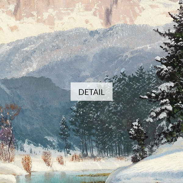 Toni Haller Mountain Landscape Painting - A Sunny Winter Day with a View of the Dolomites - Samsung Frame TV Art 4K - Digital Download