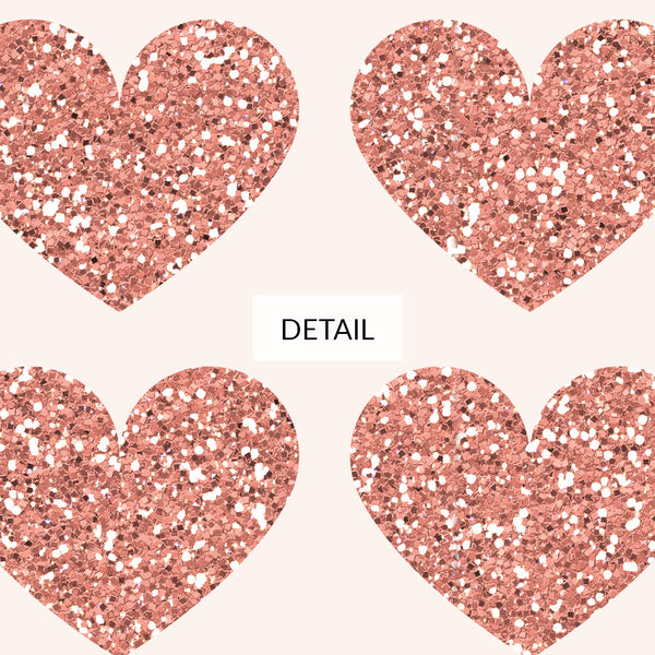 Rose Gold Glitter Heart Pattern - Valentine’s Day Samsung Frame TV Art 4K - Digital Download