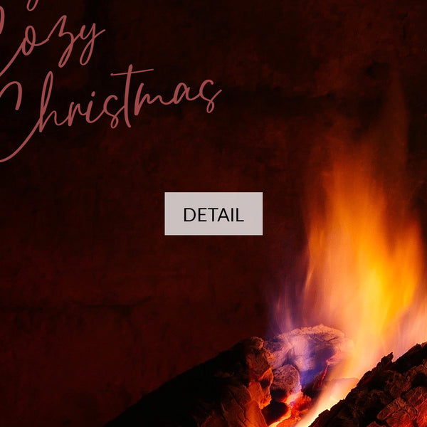 Merry Cozy Christmas Samsung Frame TV Art 4K - Fire in Fireplace Photography - Digital Download