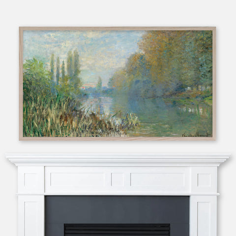 Claude Monet Painting - Bords De La Seine En Automne - Autumn Fall Landscape - Samsung Frame TV Art 4K - Digital Download