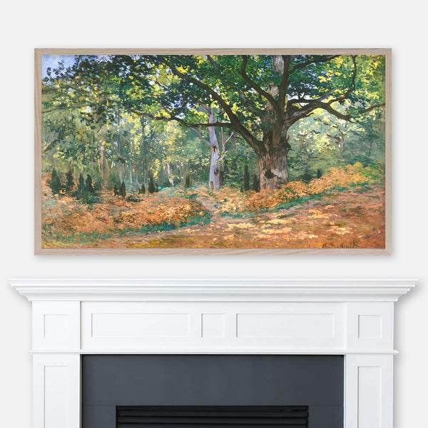 Claude Monet Painting - The Bodmer Oak, Fontainebleau Forest - Autumn Fall Landscape - Samsung Frame TV Art 4K - Digital Download