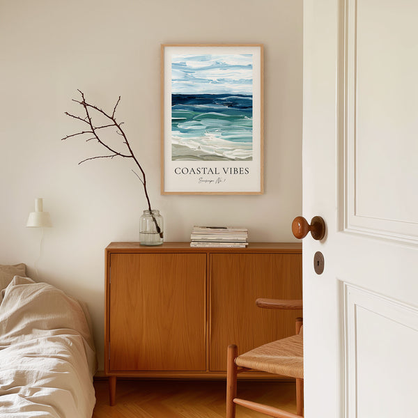 Coastal Vibes - Seascape No. 1 - Abstract Beach Painting - Printable Wall Art - Digital Download