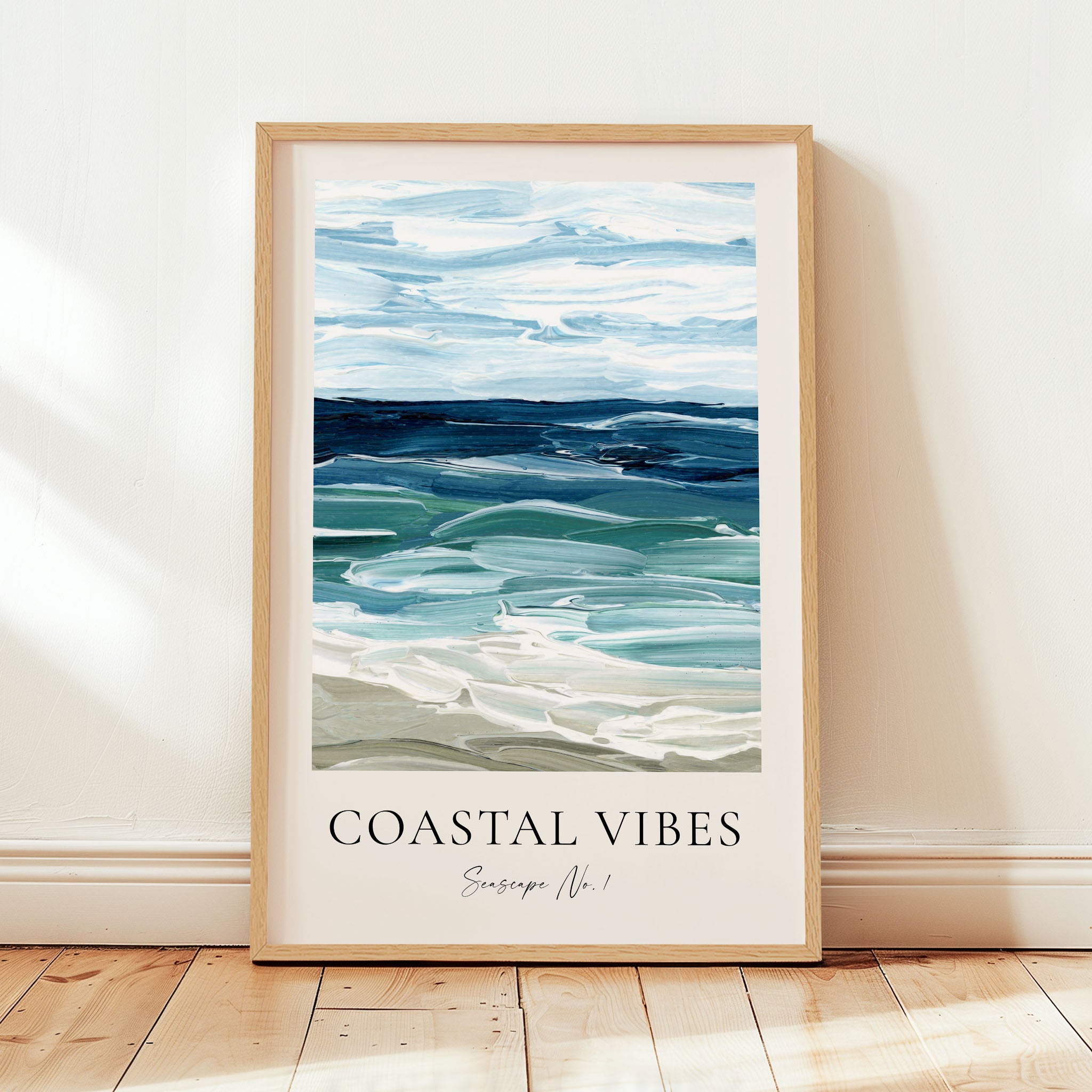 Coastal Vibes - Seascape No. 1 - Abstract Beach Painting - Printable Wall Art - Digital Download