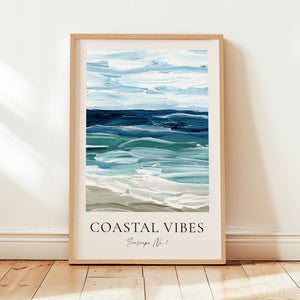 Coastal Vibes - Seascape No. 1 - Abstract Beach Painting - Fine Art Print Poster