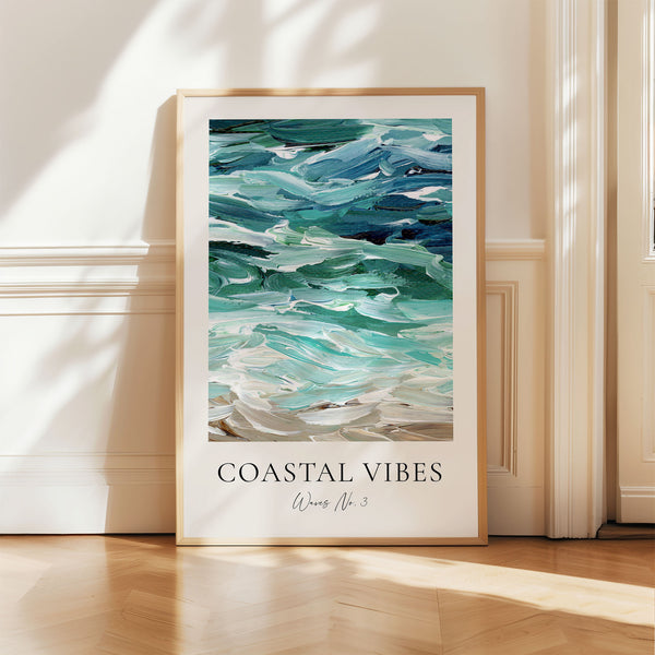 Coastal Vibes - Waves No. 3 - Abstract Sea Painting - Printable Wall Art - Digital Download