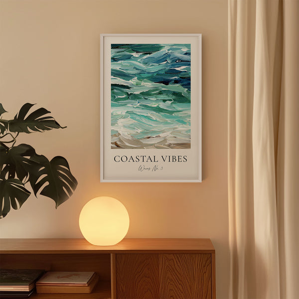 Coastal Vibes - Waves No. 3 - Abstract Sea Painting - Printable Wall Art - Digital Download