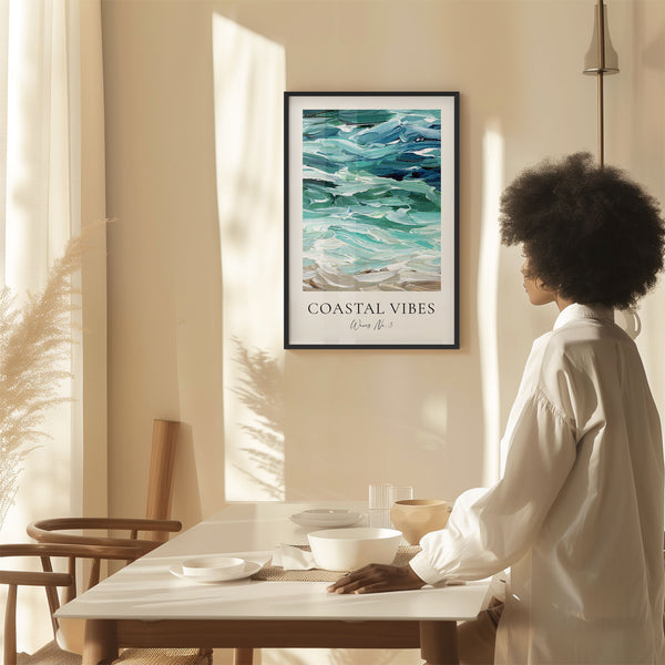 Coastal Vibes - Waves No. 3 - Abstract Sea Painting - Printable Wall Art - Digital Download