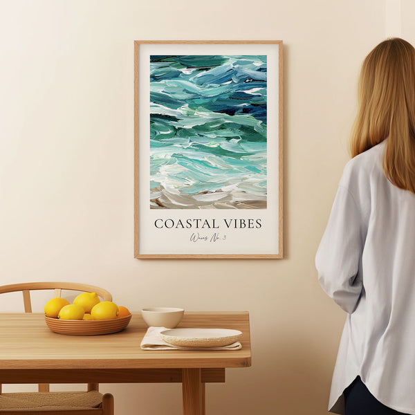 Coastal Vibes - Waves No. 3 - Abstract Sea Painting - Printable Wall Art - Digital Download