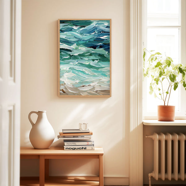 Waves No. 3 - Abstract Ocean Painting - Coastal Decor - Printable Wall Art - Digital Download