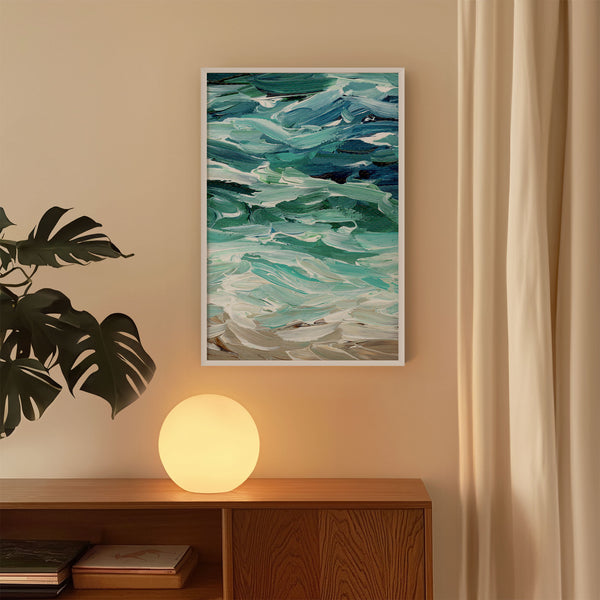 Waves No. 3 - Abstract Ocean Painting - Coastal Decor - Printable Wall Art - Digital Download