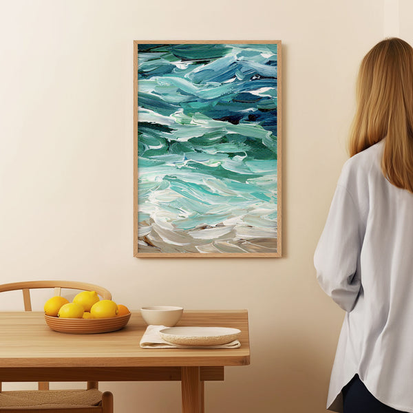 Waves No. 3 - Abstract Ocean Painting - Coastal Decor - Printable Wall Art - Digital Download