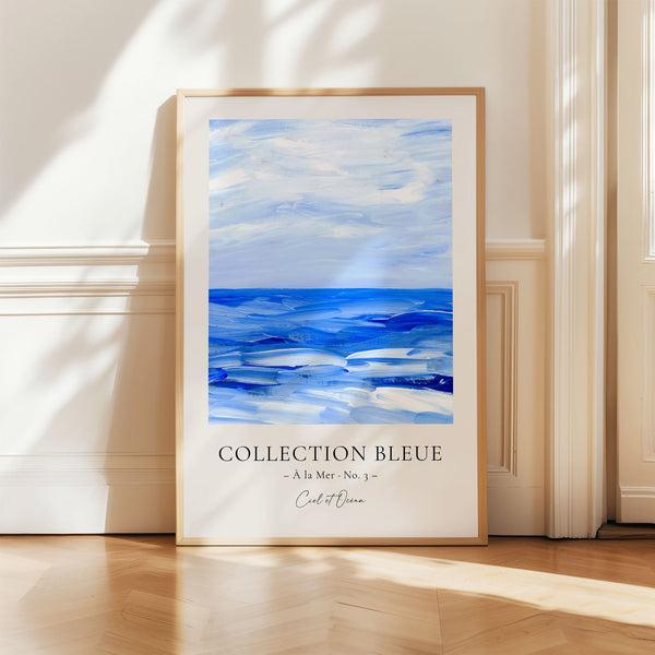 Collection Bleue - À la Mer No. 3 - Ciel et Océan - Abstract Seascape Painting - Printable Wall Art - Digital Download