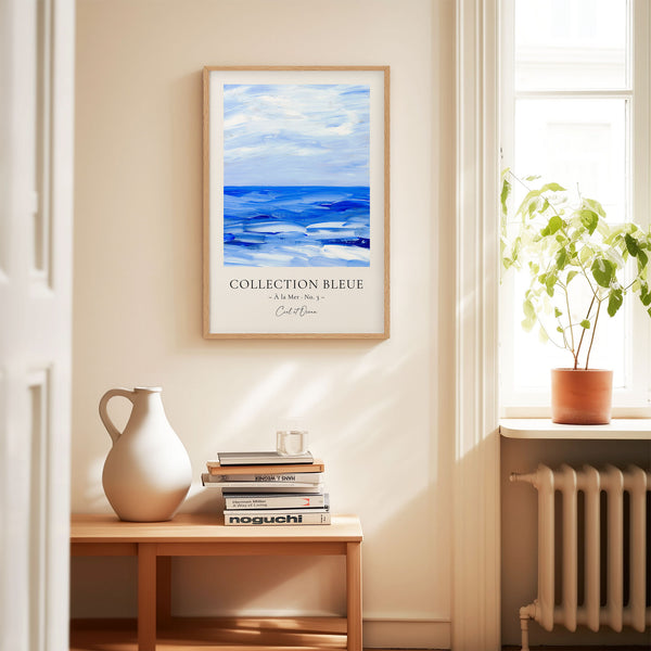 Collection Bleue - À la Mer No. 3 - Ciel et Océan - Abstract Seascape Painting - Printable Wall Art - Digital Download