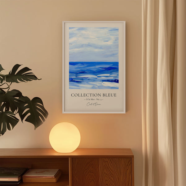 Collection Bleue - À la Mer No. 3 - Ciel et Océan - Abstract Seascape Painting - Printable Wall Art - Digital Download