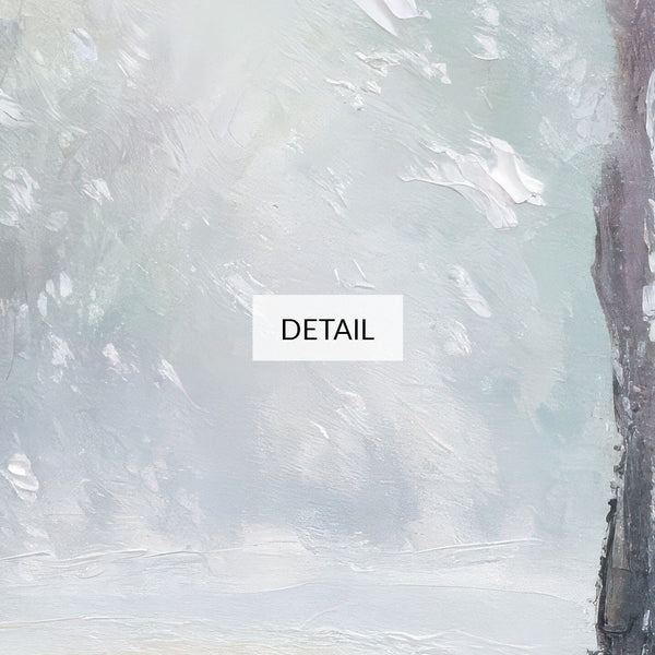 Winter Landscape No.12 - Snowstorm in the Woods - Abstract Painting - Neutral Pastel Colors - 4K Samsung Frame TV Art - Digital Download