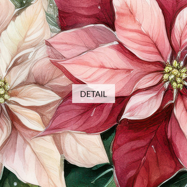 Christmas Poinsettias No.1 - 4K Samsung Frame TV Art - Digital Download