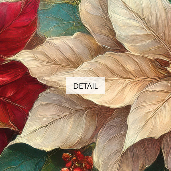 Christmas Poinsettias No.3 - 4K Samsung Frame TV Art - Digital Download