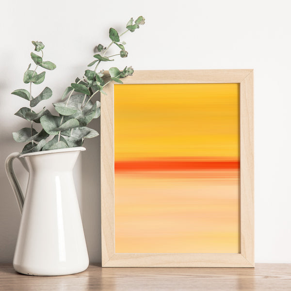 Gradient Painting No.1 - Golden Yellow Burnt Orange Blush Peach - Abstract Minimalist Printable Wall Art - Digital Download