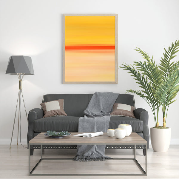Gradient Painting No.1 - Golden Yellow Burnt Orange Blush Peach - Abstract Minimalist Printable Wall Art - Digital Download