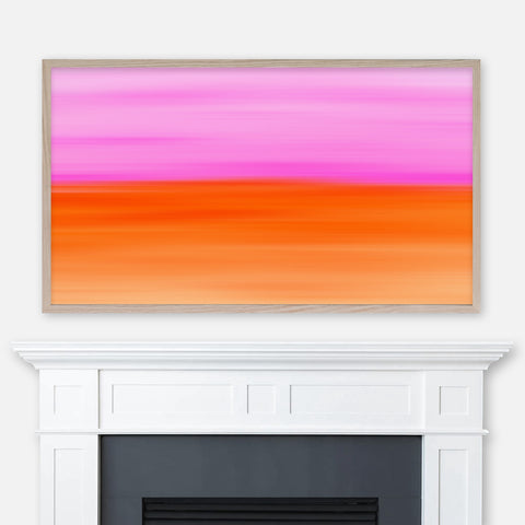 Gradient Painting No.10 - Samsung Frame TV Art 4K - Hot Pink Fuchsia Tangerine Orange - Abstract Minimalist Boho Modern - Digital Download