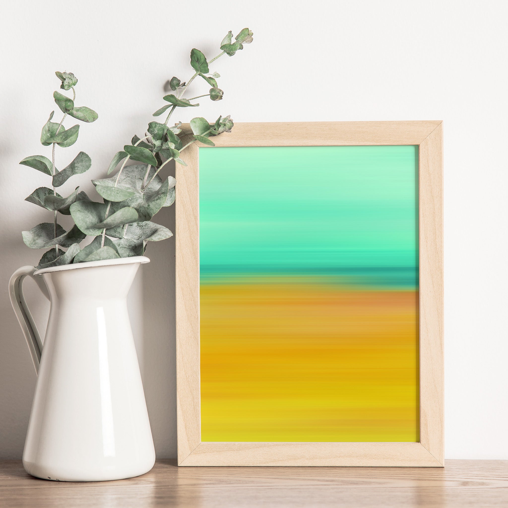 Soft Gradient Aquamarine - Acrylic Wall Art Print, 12