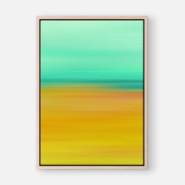 Gradient Painting No.12 - Printable Wall Art - Mint Green Teal Ochre Mustard Yellow - Colorful Abstract Minimalist Modern - Digital Download