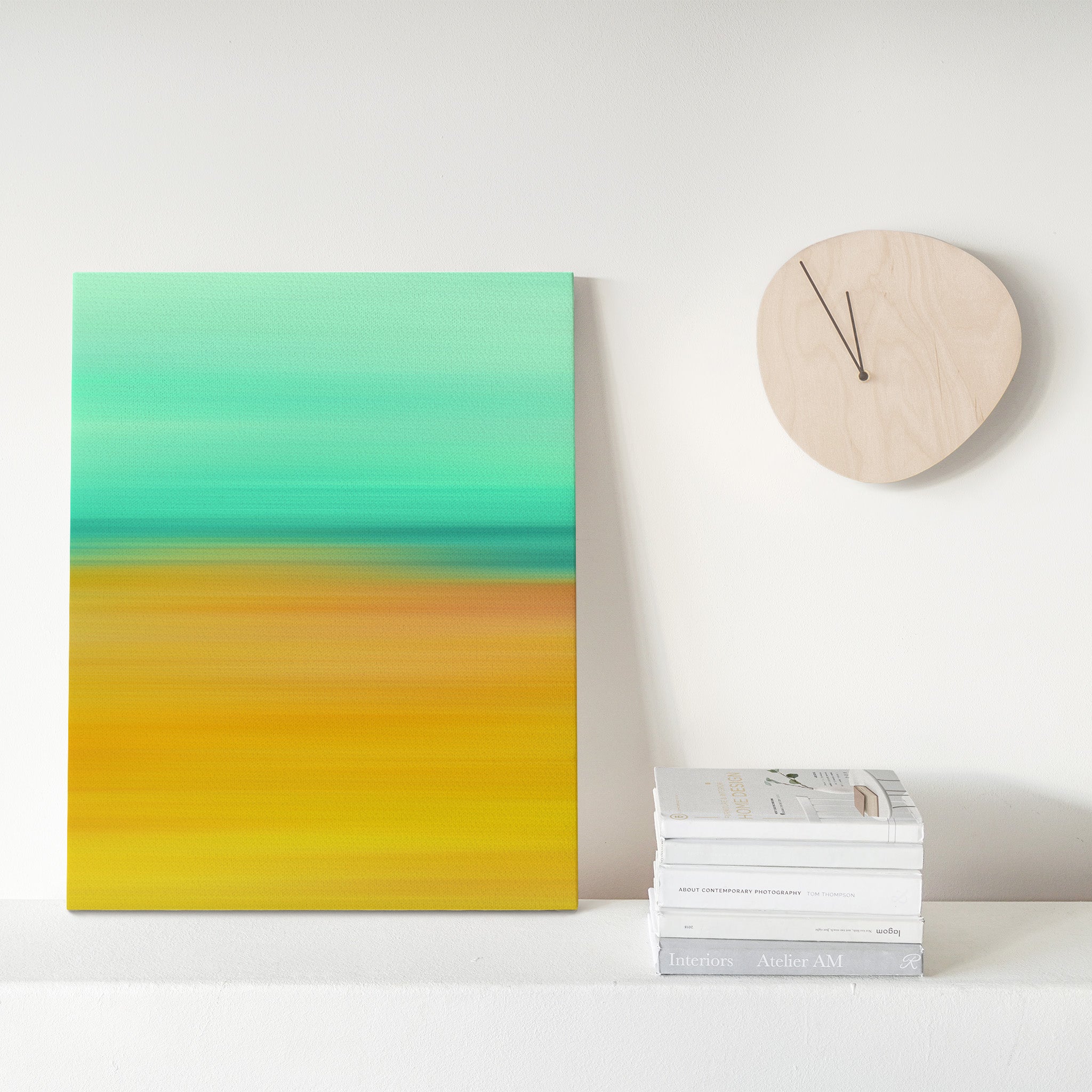 Soft Gradient fashion Aquamarine - Acrylic Wall Art Print, 12