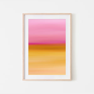 Gradient Painting No.13 - Printable Wall Art - Mauve Pink Magenta Ochre Yellow - Colorful Abstract Minimalist Boho Modern - Digital Download