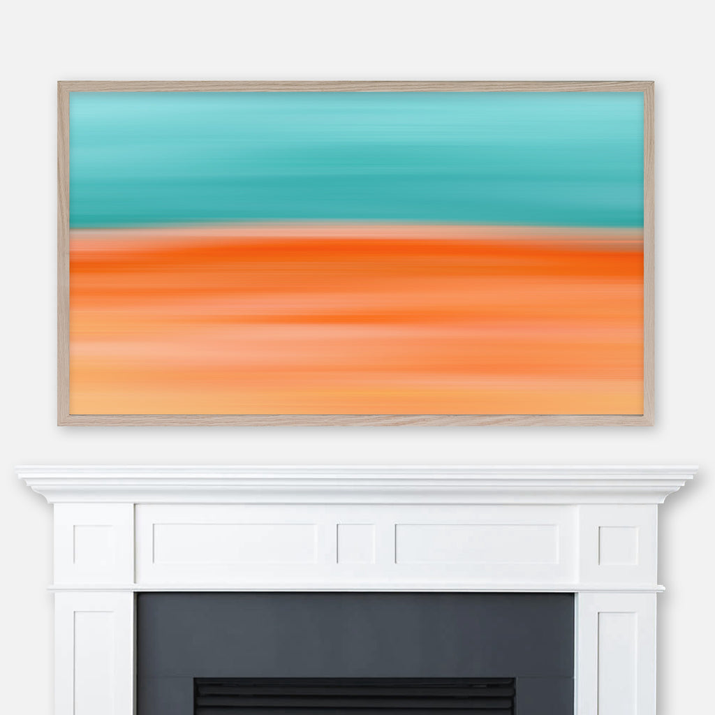 Gradient Painting No.14 - Samsung Frame TV Art 4K - Aqua Turquoise Teal Orange - Abstract Minimalist Beach Tropical - Digital Download