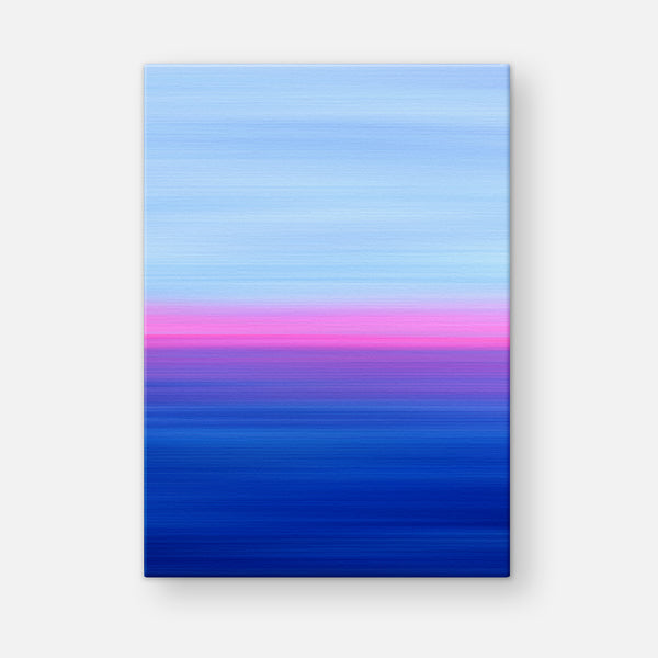 Gradient Painting No.3 - Sky Blue Hot Pink Indigo Navy - Colorful Abstract Minimalist Printable Wall Art - Digital Download