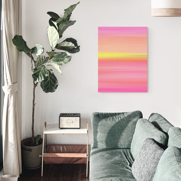 Gradient Painting No.4 - Pink Coral Yellow Green - Colorful Abstract Minimalist Printable Wall Art - Digital Download