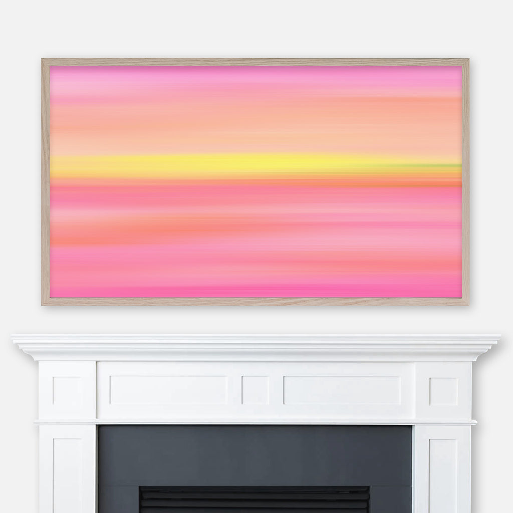 Gradient Painting No.4 - Samsung Frame TV Art 4K - Colorful Abstract Minimalist - Pink Coral Yellow Green - Digital Download