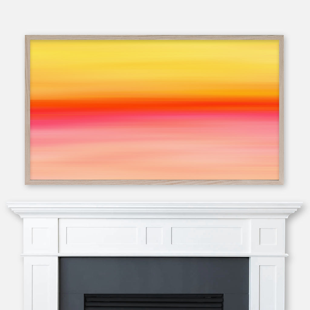 Gradient Painting No.6 - Samsung Frame TV Art 4K - Colorful Abstract Minimalist - Yellow Orange Pink Coral Apricot - Digital Download