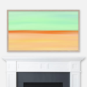 Gradient Painting No.9 - Samsung Frame TV Art 4K - Mint Green Burnt Orange Apricot - Abstract Minimalist Boho Modern - Digital Download