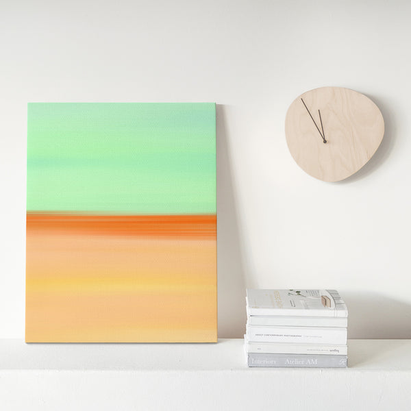 Gradient Painting No.9 - Printable Wall Art - Mint Green Burnt Orange Peach Apricot - Colorful Abstract Minimalist Modern - Digital Download