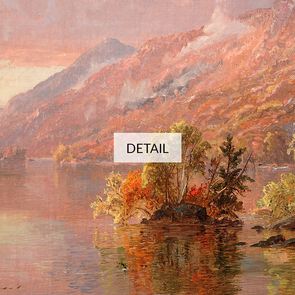 Jasper Francis Cropsey Painting - Lake George - Autumn Fall Adirondack –  Happy Cat Prints