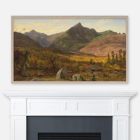 Jasper Francis Cropsey Painting - Mt. Jefferson, Pinkham Notch, White Mountains - Fall Landscape - Samsung Frame TV Art 4K - Digital Download
