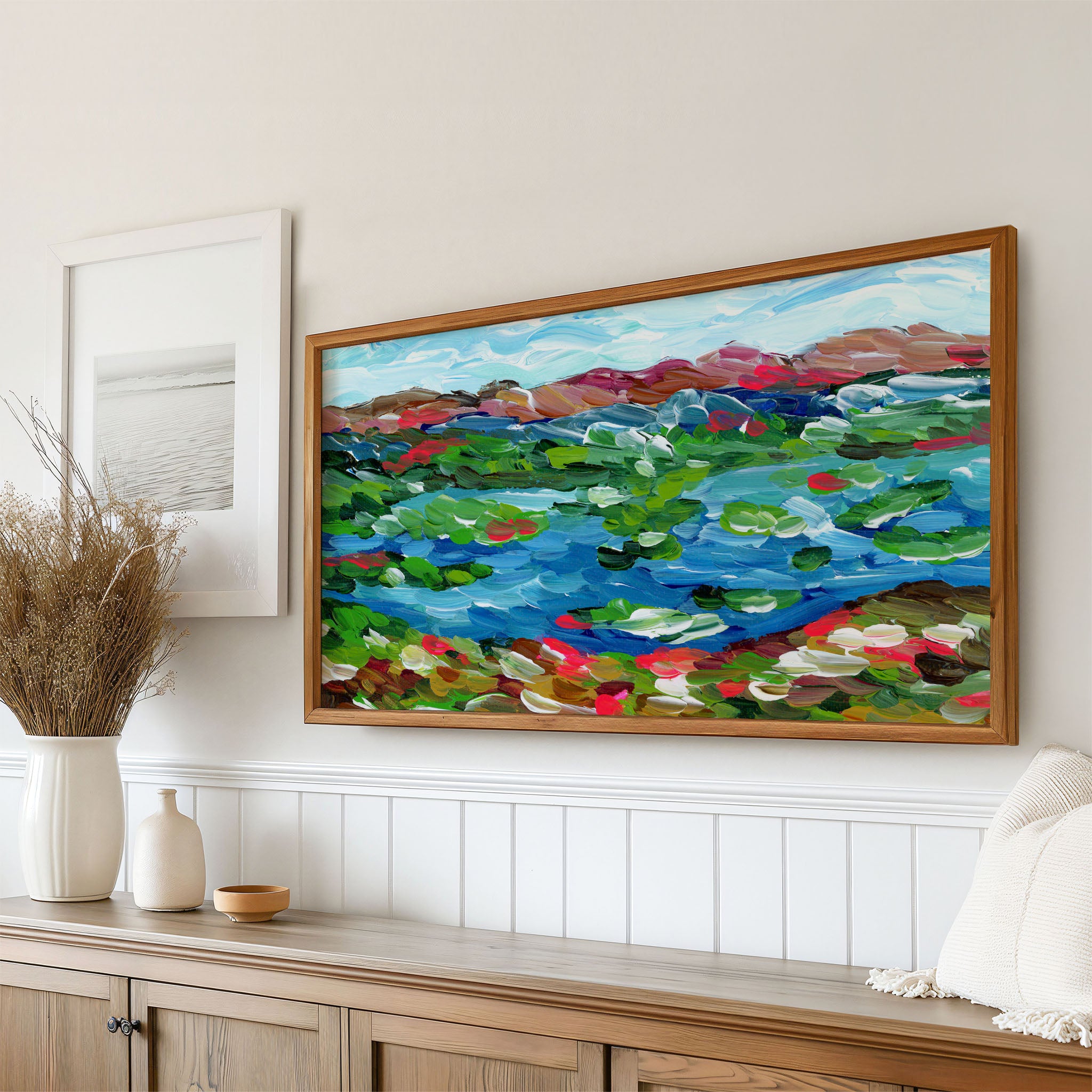 Lake Winnipesaukee New Hampshire Landscape Painting - 4K Samsung