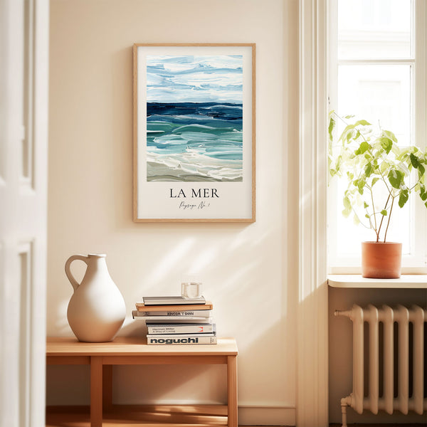 La Mer - Paysage No. 1 - Abstract Beach Landscape Painting - Printable Wall Art - Digital Download