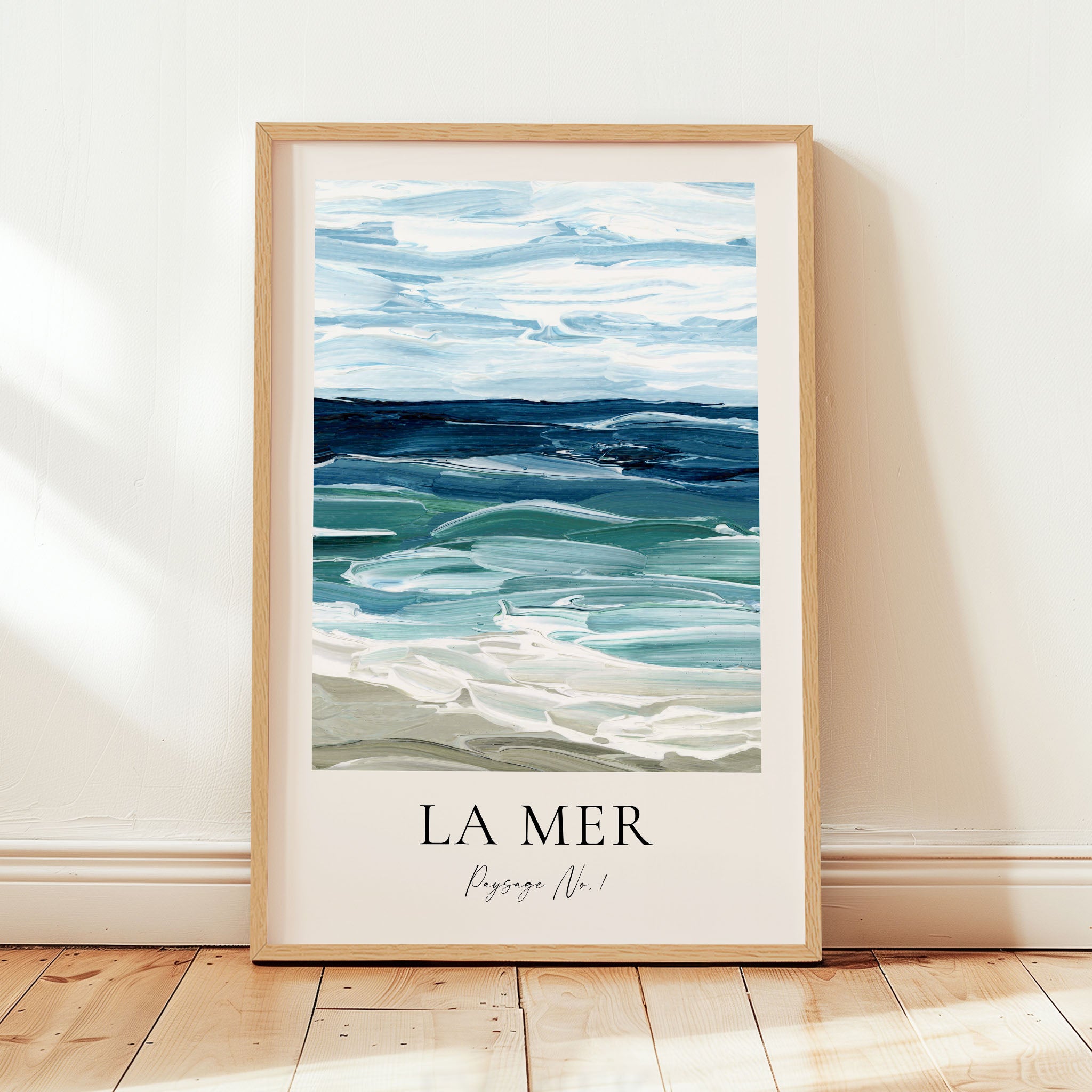 La Mer - Paysage No. 1 - Abstract Beach Landscape Painting - Printable Wall Art - Digital Download